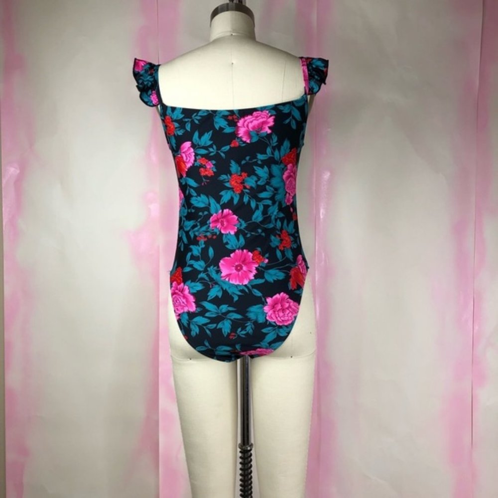 SALE  Motel Valentina Frill Floral Swimsuit Ruffle - Picture 7 of 8